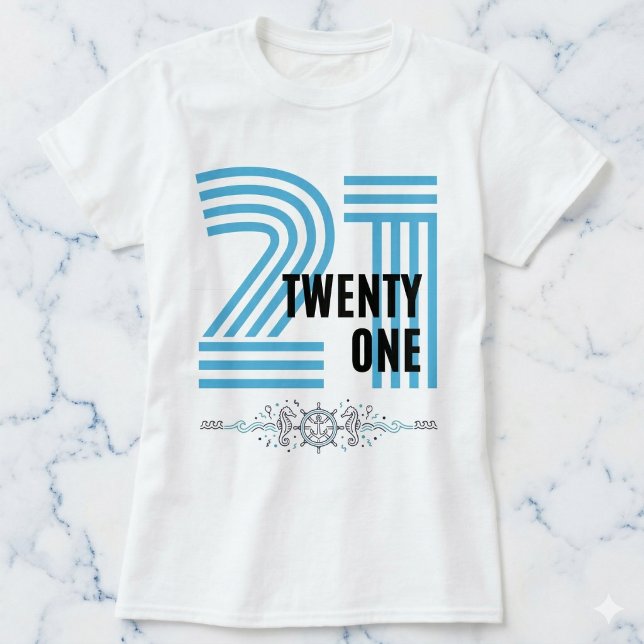 Camiseta Cabana Sail Twenty One Seaside Tee (Ride the waves of twenty-one.)