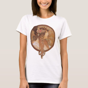 Camiseta Cabeça bizantina de Alphonse Mucha, Brunette