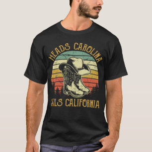 Camiseta Cabeça Carolina Cauda Cowgirl Ocidental da Califór