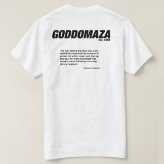 CAMISETA CABEÇA CLÁSSICA DE GODDOMAZA COM CITAÇÃO MOMOKO