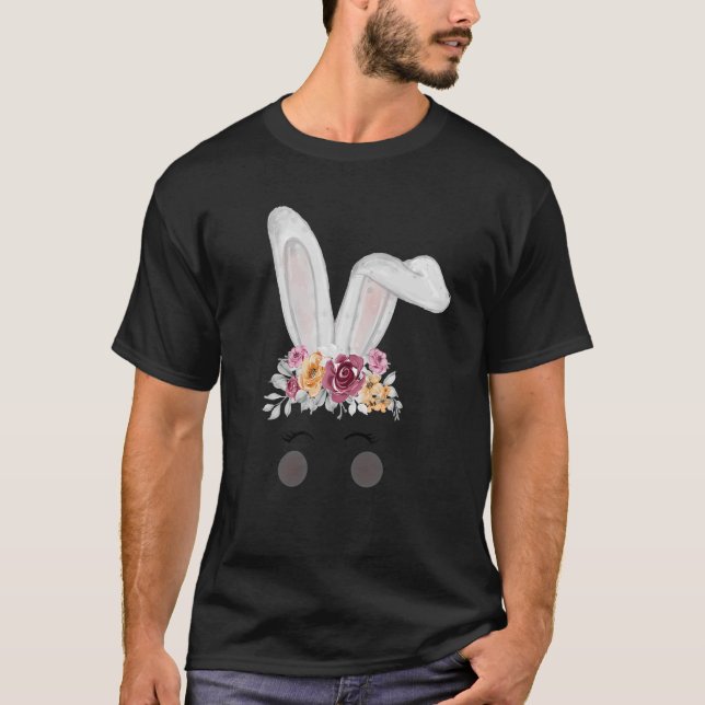 Camiseta Cabeça Coalhada Com Flores Coelho Cuto Eas (Frente)