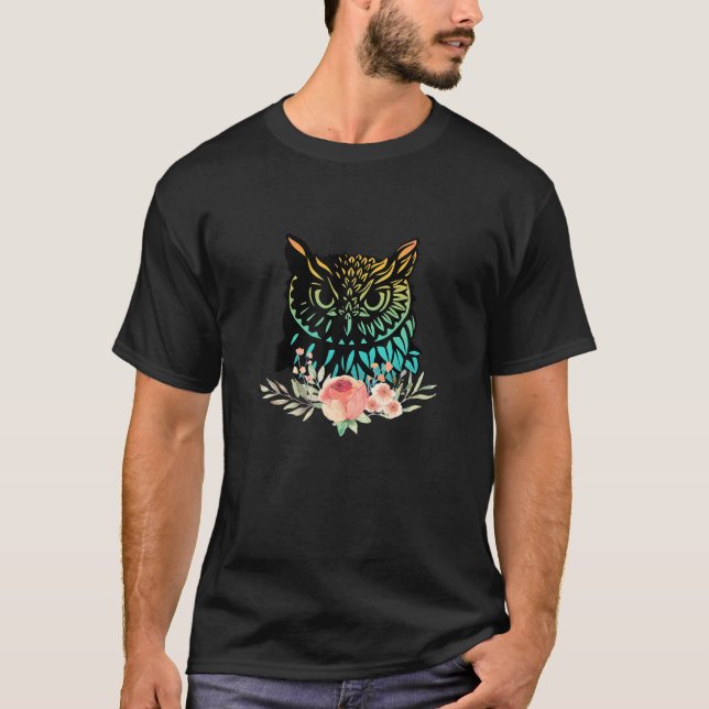 Camiseta Cabeça Colorida Incrível Com Rosa (Frente)