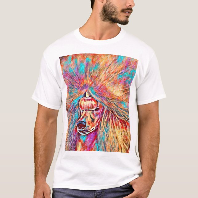Camiseta Cabeça continental de Poodle (Frente)