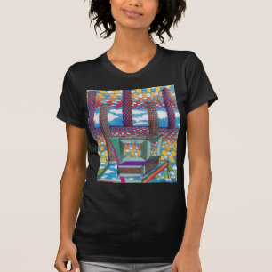 Camiseta Cabeça cósmica da tecnologia do computador por