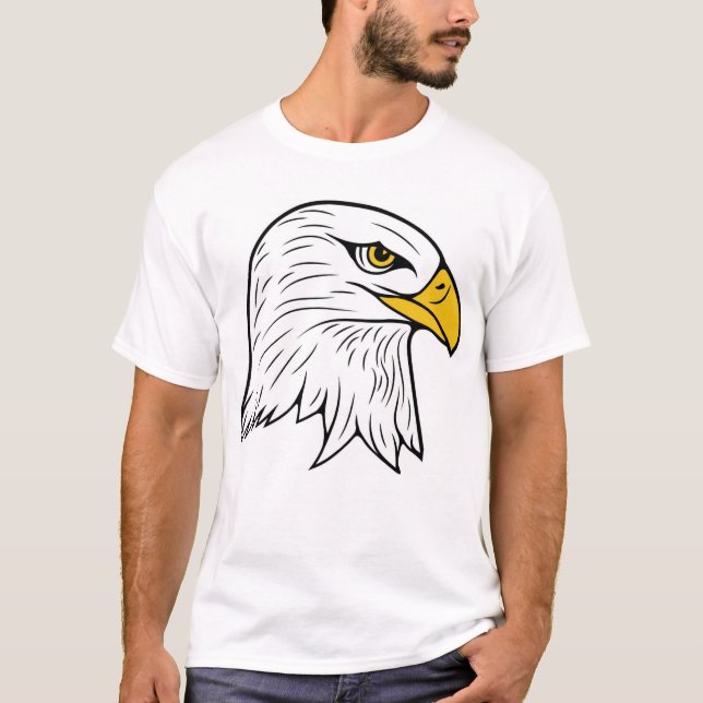Camiseta Cabeça da águia americana (Frente)