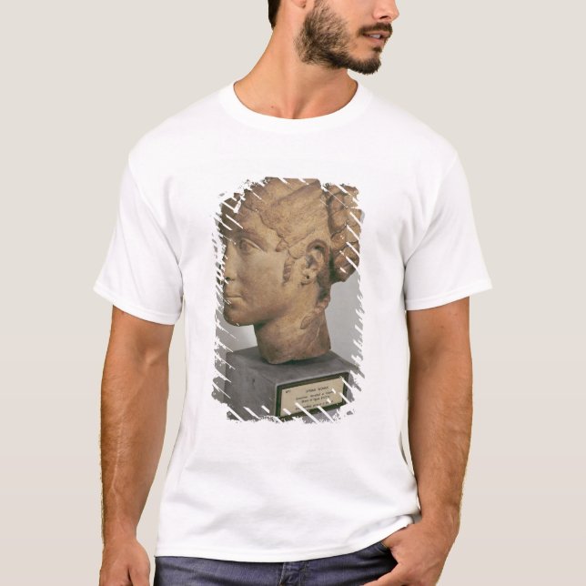 Camiseta Cabeça da pedra calcária de uma mulher (Frente)