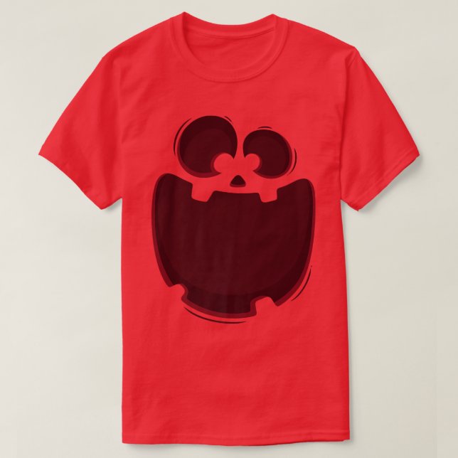 Camiseta Cabeça de Abóbora Halloween JackOLface (Frente do Design)