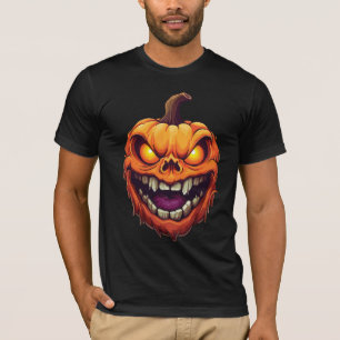 Camiseta Cabeça de Abóbora Sorrindo Sinistramente