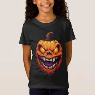 Camiseta Cabeça de Abóbora Sorrindo Sinistramente