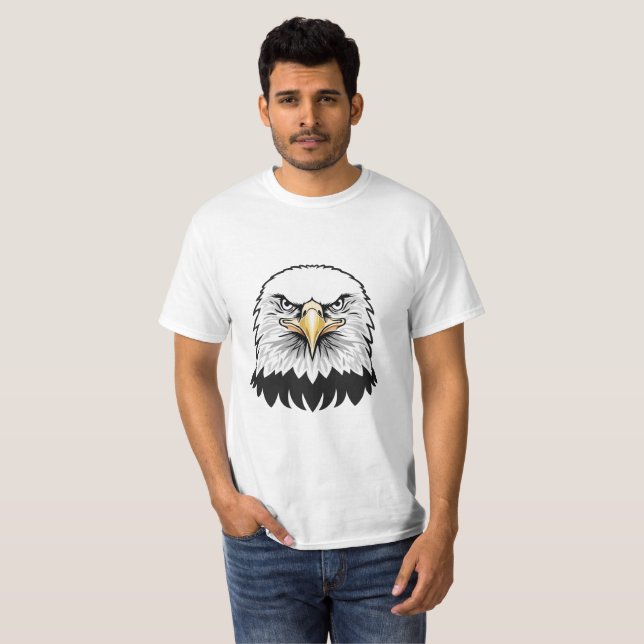 Camiseta Cabeça de águia americana (Frente Completa)