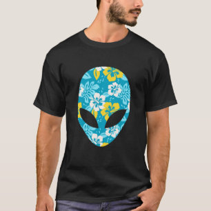 Camiseta Cabeça de Alien Havaiano - Alien Divertido