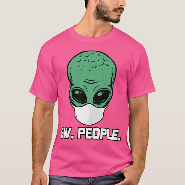 Camiseta Cabeça De alienígena Com Máscara Eu Ufo Pessoas Al (Frente)