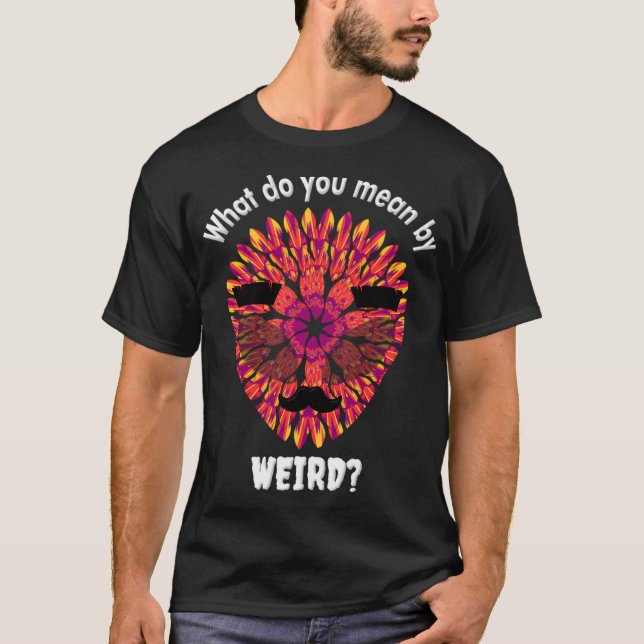 Camiseta Cabeça De Alienígena Engraçada Com Laranja Roxo Mu (Frente)