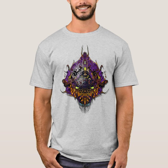 Camiseta Cabeça de alienígena - roxa (Frente)