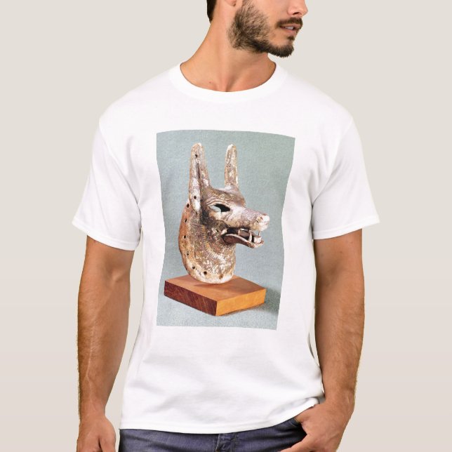 Camiseta Cabeça de Anubis, com uma maxila articulada (Frente)