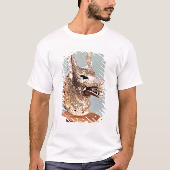 Camiseta Cabeça de Anubis, com uma maxila articulada (Frente)