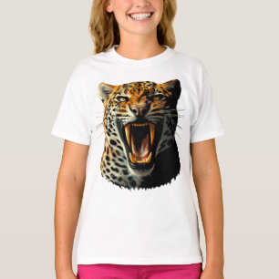 Camiseta Cabeça de ataque com picos-leopardo