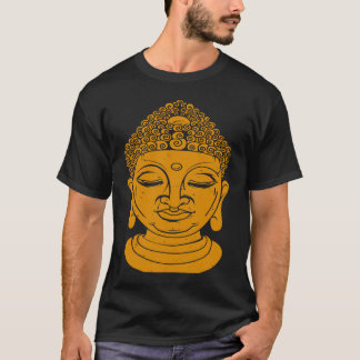 Camiseta Cabeça de Buda com Impressão nas Costas Meditação