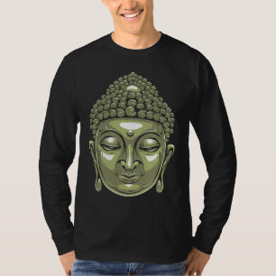 Camiseta Cabeça de Buda com Impressão Posterior Siddhartha