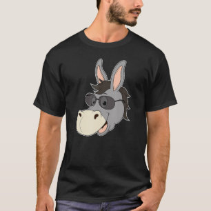 Camiseta Cabeça de burro Óculos escuros Jardim zoológico