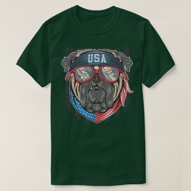 Camiseta cabeça de cachorro fumante dono de bicho de estima (Frente do Design)