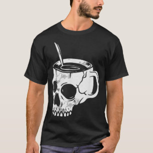 Camiseta Cabeça de Café Preguiçosa Halloween Roupa Legal Pe