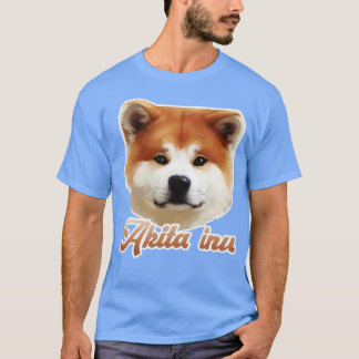 Camiseta cabeça de cão akita inu