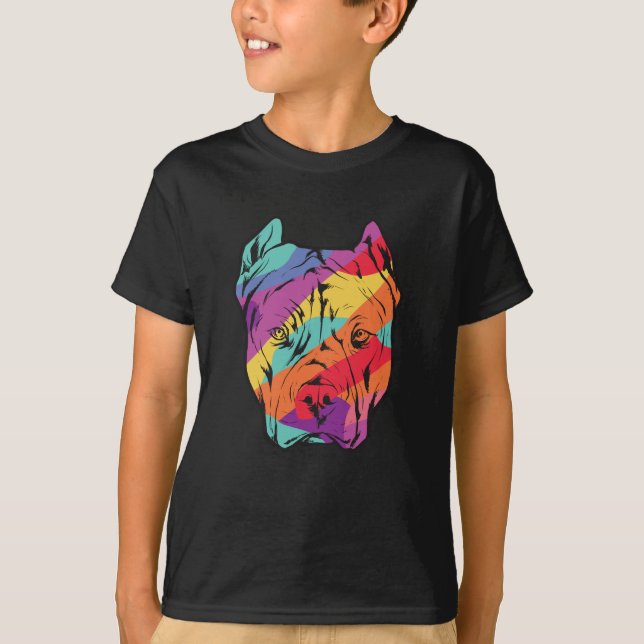 Camiseta Cabeça de Cão Pitbull Terrier (Frente)