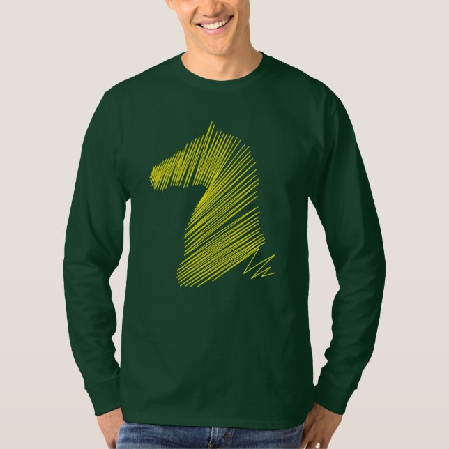 Camiseta Cabeça de Cavalo abstrato - Teto de Arte de Linha  (Frente)