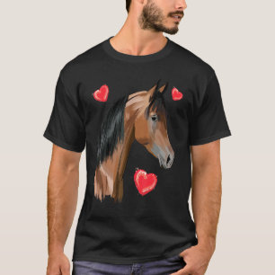Camiseta Cabeça de Cavalo Aquarela Homens Equestres