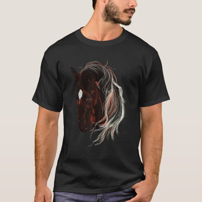 Camiseta Cabeça de Cavalo Marrom (Frente)