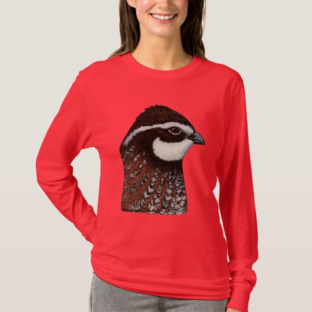 Camiseta Cabeça de Codorna Bobwhite (Frente)