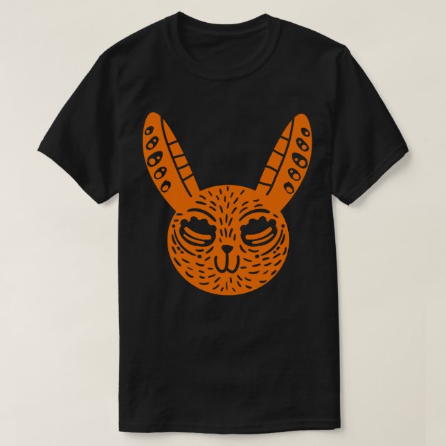 Camiseta Cabeça de Coelho de Alebrije Colorida (Frente do Design)