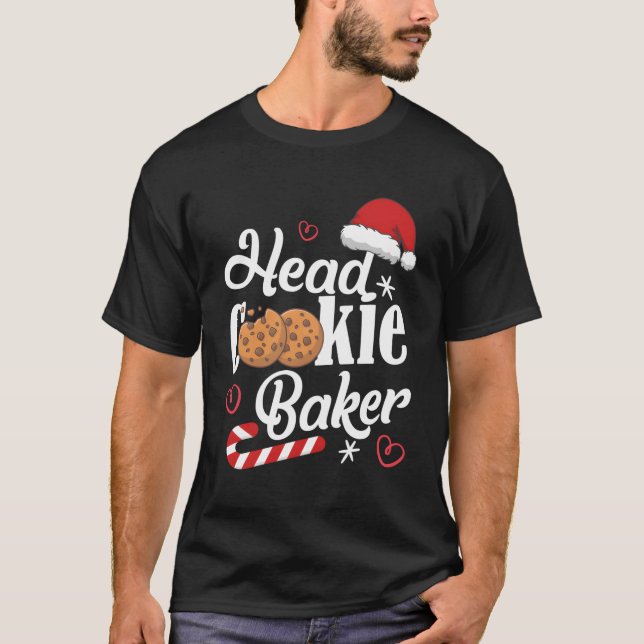 Camiseta Cabeça De Cookie Para O Natal (Frente)