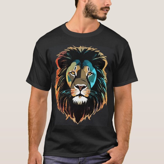 CAMISETA CABEÇA DE DESIGN T-SHIRT DE LION (Frente)