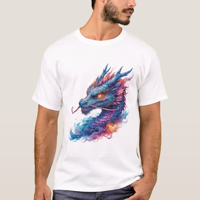 Camiseta Cabeça de Dragão Com Olhos Ferozes (Frente)