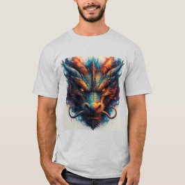Camiseta Cabeça de Dragão com Olhos Ferozes