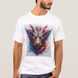 Camiseta Cabeça de Dragão com Olhos Ferozes