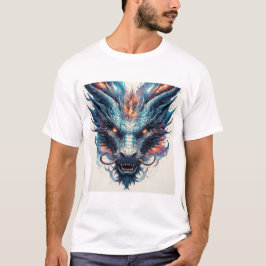Camiseta Cabeça de Dragão com Olhos Ferozes