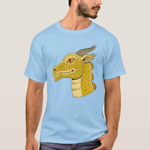 Camiseta Cabeça de Dragão Dourado de Perfil