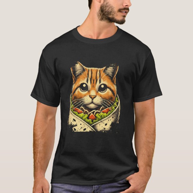 Camiseta Cabeça de Gato Burrito Fofa com Amor de Burrito de (Frente)