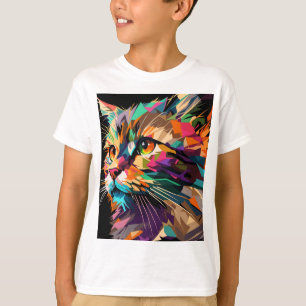 Camiseta Cabeça de gato com pop