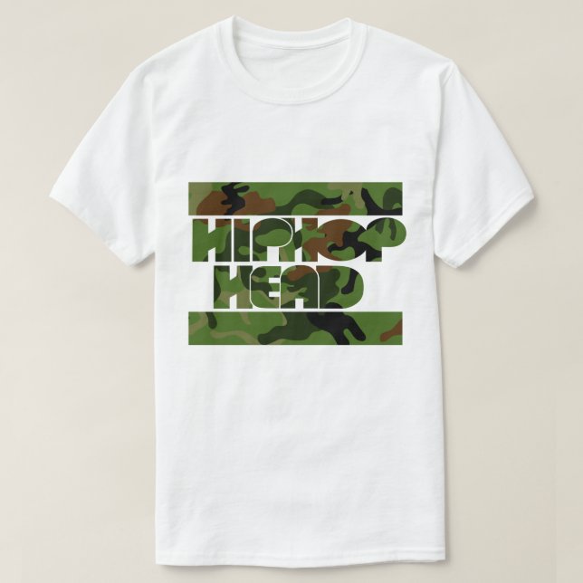 Camiseta Cabeça de Guerrilha HipHop (Frente do Design)
