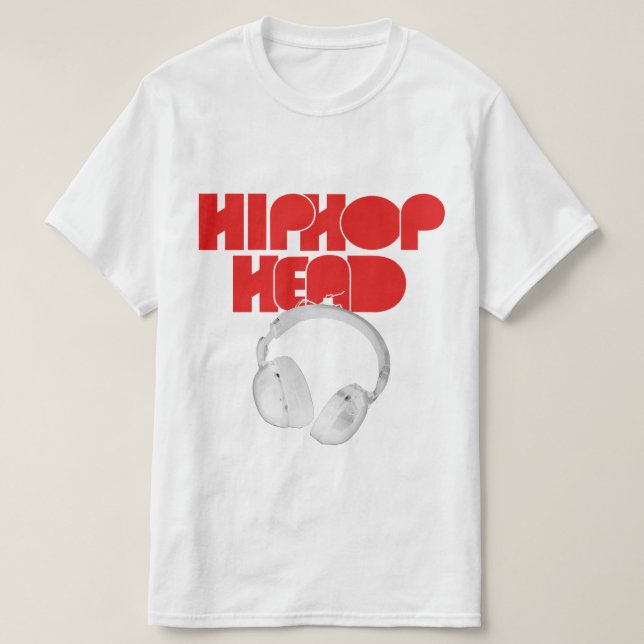 Camiseta Cabeça de HipHop (Frente do Design)