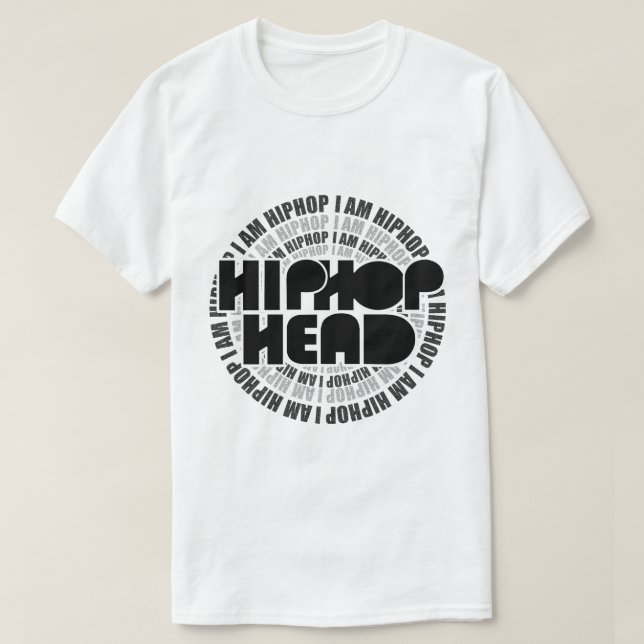 Camiseta Cabeça de HipHop para a Eternidade (Frente do Design)