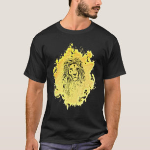 Camiseta Cabeça de Leão África Grande Felino Crina Colorido