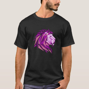 Camiseta Cabeça De Leão legal Com Cor Brilhante