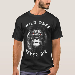 Camiseta Cabeça de Leão Selvagens Nunca Morrem