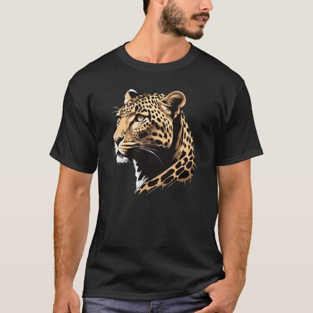 Camiseta Cabeça de Leopardo (Frente)