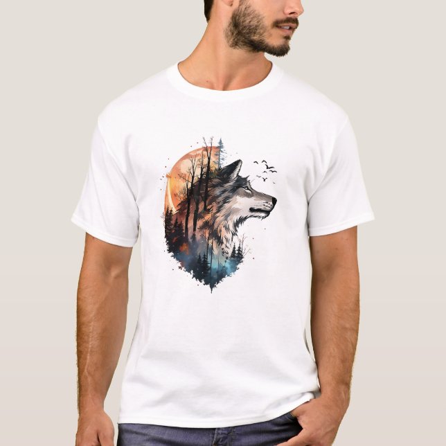 Camiseta cabeça de lobo (Frente)
